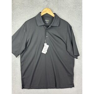 Core 365 Polo Shirt Mens Large Black Moisture Wicking Anti Microbial UV Tech New